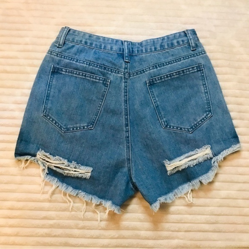Princess Polly High Waisted Pinup Cutoff Jean Shorts Women’s Size 6 28 Small
